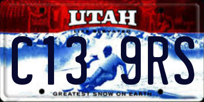UT license plate C139RS