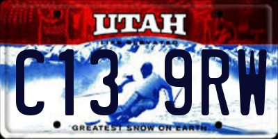 UT license plate C139RW