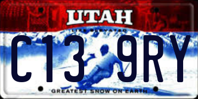 UT license plate C139RY