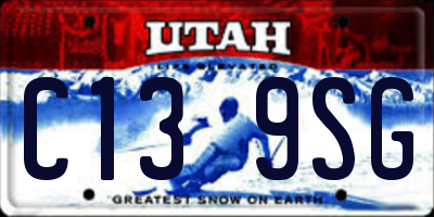 UT license plate C139SG