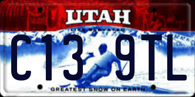 UT license plate C139TL