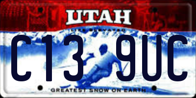 UT license plate C139UC