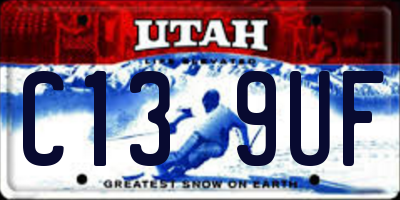 UT license plate C139UF