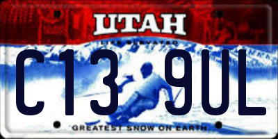 UT license plate C139UL
