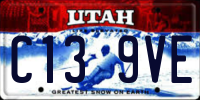 UT license plate C139VE