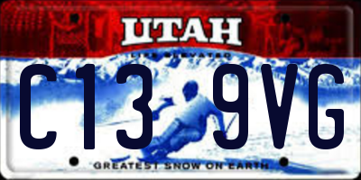 UT license plate C139VG