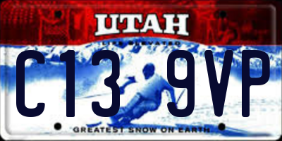 UT license plate C139VP