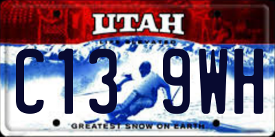 UT license plate C139WH