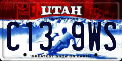 UT license plate C139WS