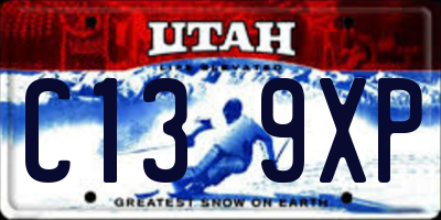 UT license plate C139XP