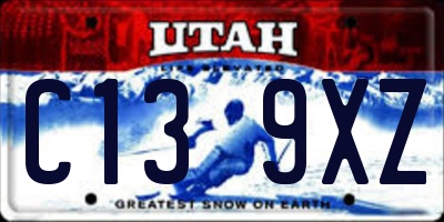 UT license plate C139XZ