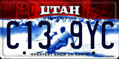 UT license plate C139YC