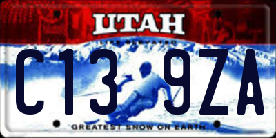 UT license plate C139ZA