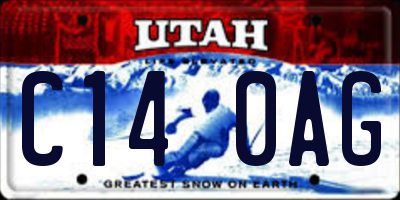 UT license plate C140AG