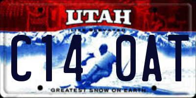 UT license plate C140AT
