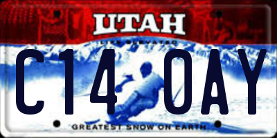UT license plate C140AY