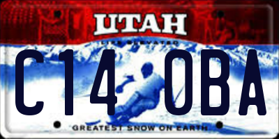 UT license plate C140BA