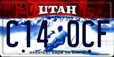 UT license plate C140CF