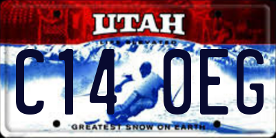 UT license plate C140EG