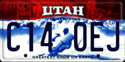 UT license plate C140EJ