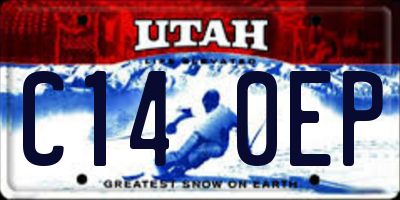 UT license plate C140EP