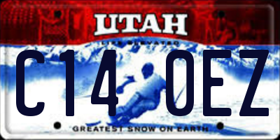 UT license plate C140EZ