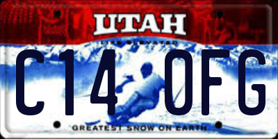 UT license plate C140FG