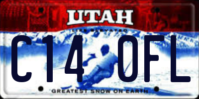 UT license plate C140FL