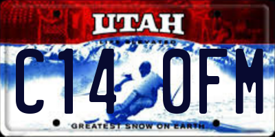UT license plate C140FM