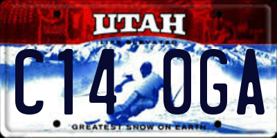 UT license plate C140GA