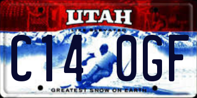 UT license plate C140GF