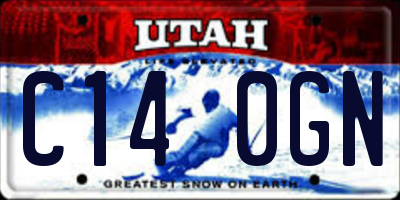 UT license plate C140GN