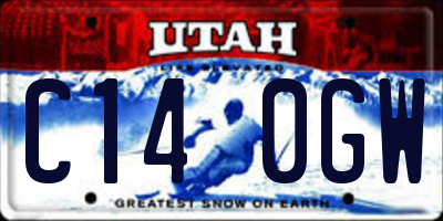 UT license plate C140GW