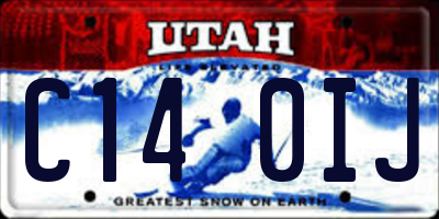 UT license plate C140IJ