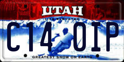 UT license plate C140IP