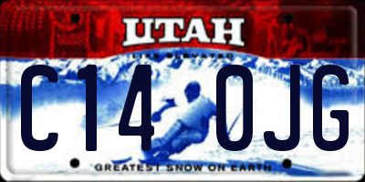 UT license plate C140JG