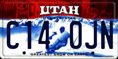 UT license plate C140JN