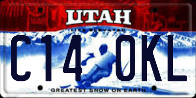 UT license plate C140KL