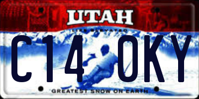 UT license plate C140KY