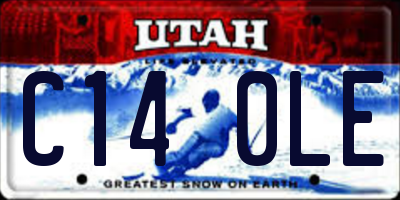 UT license plate C140LE