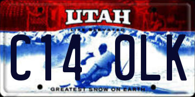 UT license plate C140LK