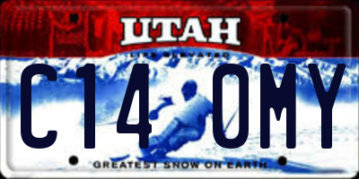 UT license plate C140MY