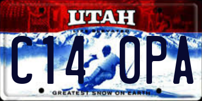 UT license plate C140PA