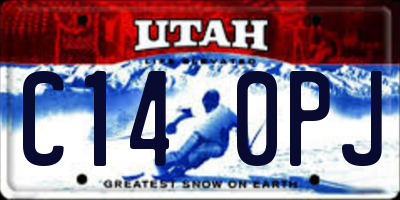 UT license plate C140PJ