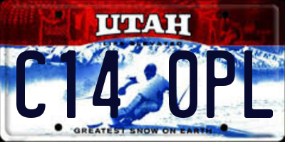 UT license plate C140PL