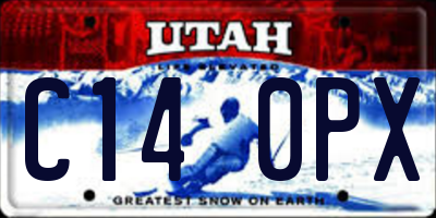 UT license plate C140PX