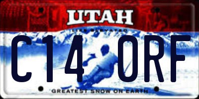 UT license plate C140RF