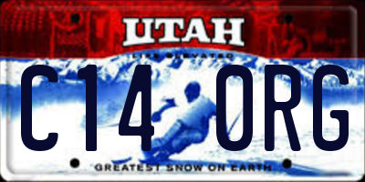 UT license plate C140RG
