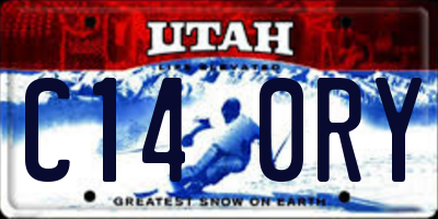 UT license plate C140RY