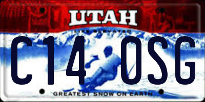 UT license plate C140SG